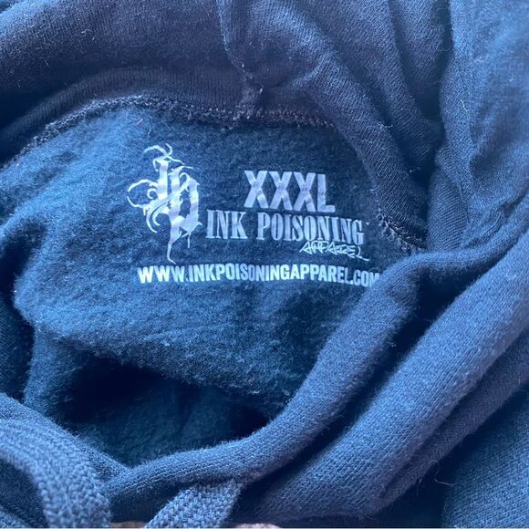 Dead Inside Pullover Black Hoodie 3XL Ink Poisoning Apparell - Picture 10 of 10